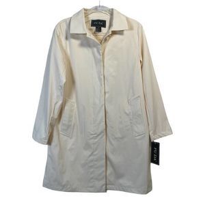 FU DA‎ Ivory Raincoat Jacket Trench coat M